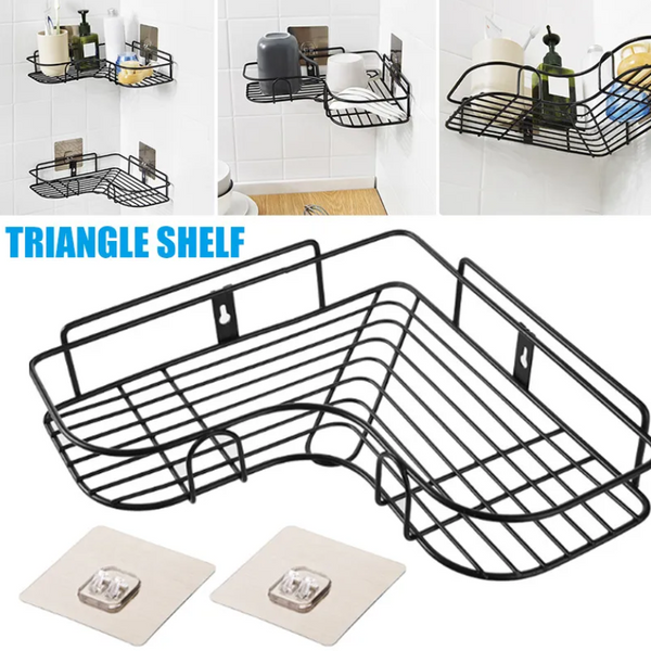 Multipurpose Kitchen Bathroom Corner Shelf Wall Mount Storage Rack Bathroom