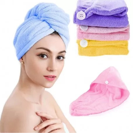 Microfiber Hair Wrap Towel Drying Bath Spa Head Cap Turban Twist Dry Shower