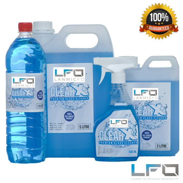 Lfo ClearX Glass Cleaning Liquid with Spray Bottle Cleaning Kit for Windows
